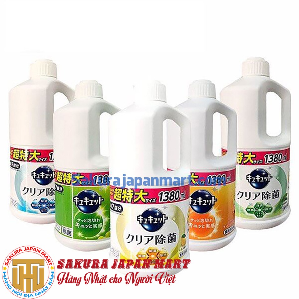 Nước Rửa Bát Kyukyuto KAO Nhật Bản 1380ml